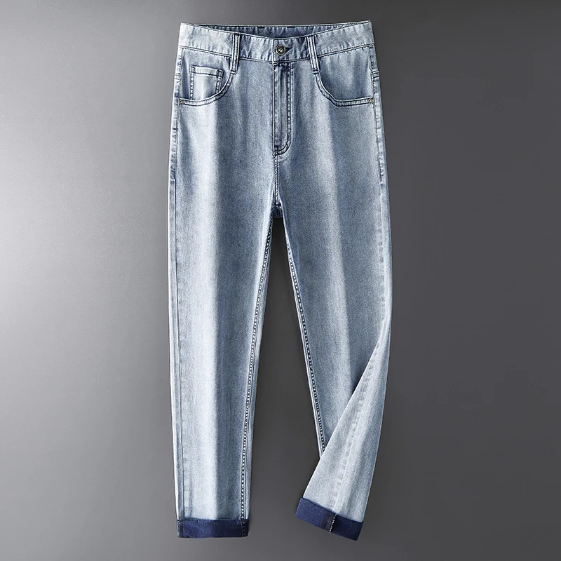 BROWON Denim Jeans for Men Spring and Summer New Retro Washed Straight Casual Trousers Comfortable Breathable Men Jeans Pants
BROWON Denim Jeans for Men Spring and Summer New Retro Washed Straight Casual Trousers Comfortable Breathable Men Jeans Pants