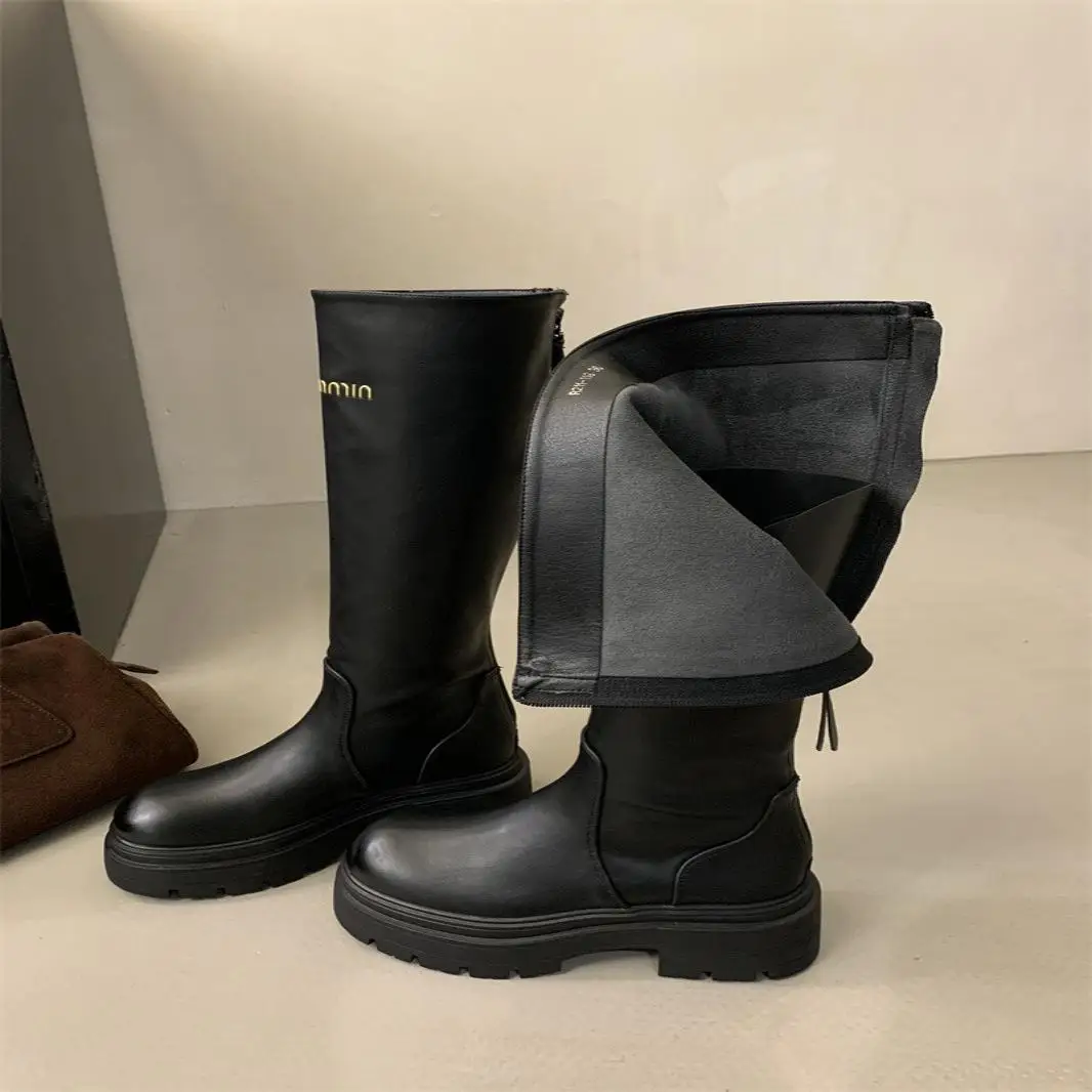 Fashionable Thick Heel Short Knight Boots Women's Winter High Top Waterproof Platform Retro Korean Style Long Boots
Fashionable Thick Heel Short Knight Boots Women's Winter High Top Waterproof Platform Retro Korean Style Long Boots