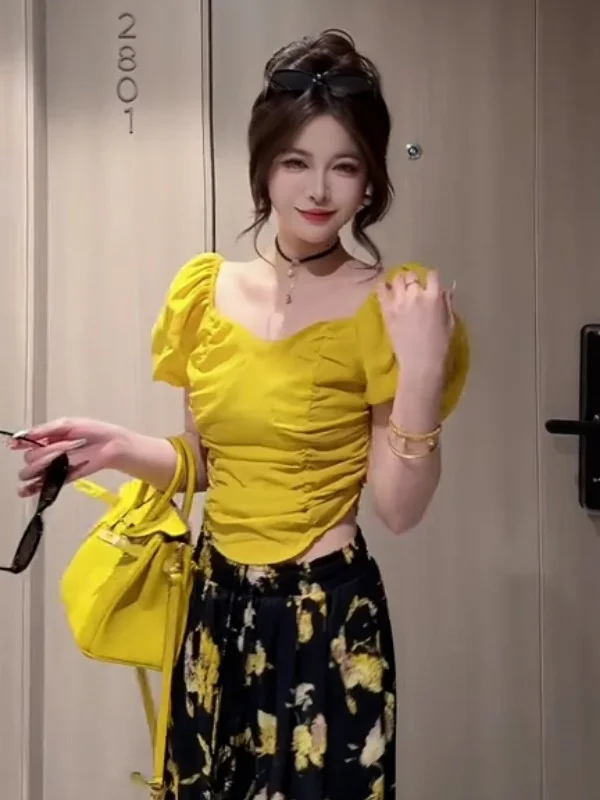 Ele плиссированный одно плечо ort-Sve irt Women's Faion Design Утягивающий топ Корейский Sle Commute Wind Summer Ne...
Ele плиссированный одно плечо ort-Sve irt Women's Faion Design Утягивающий топ Корейский Sle Commute Wind Summer Ne...