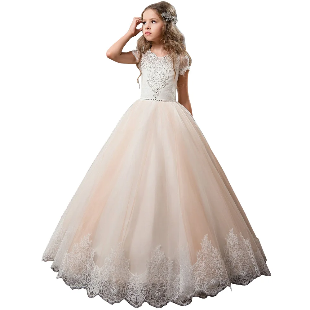 Cute Flower Girl Dresses For Weddings A-line Cap Sleeves Tulle Appliques Tutu Long First Communion Dresses Little Girl
Cute Flower Girl Dresses For Weddings A-line Cap Sleeves Tulle Appliques Tutu Long First Communion Dresses Little Girl