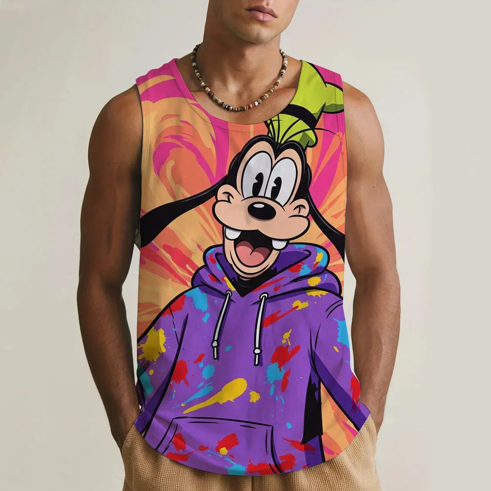 New Men's Sports Tank Top Disney Goofy Printed Sleeveless Tank Top Quick Drying Fabric Fitness Shirt Fitness Training Tank Top 
New Men's Sports Tank Top Disney Goofy Printed Sleeveless Tank Top Quick Drying Fabric Fitness Shirt Fitness Training Tank Top