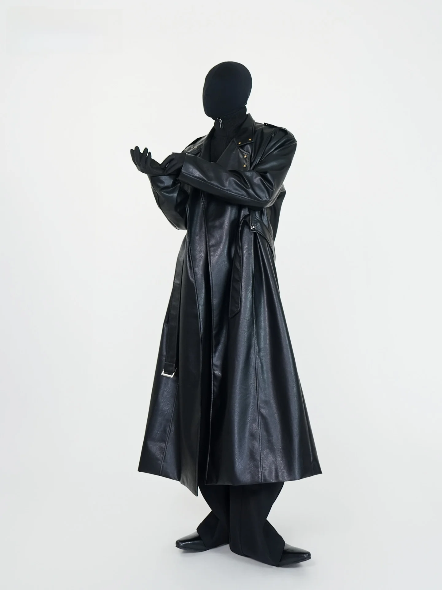 VE2 Men's Long Waist-Cinching PU Leather Coat k Gothic High-End ape Windbreaker Jaet Faion ow Pioneer Youth Sle
VE2 Men's Long Waist-Cinching PU Leather Coat k Gothic High-End ape Windbreaker Jaet Faion ow Pioneer Youth Sle