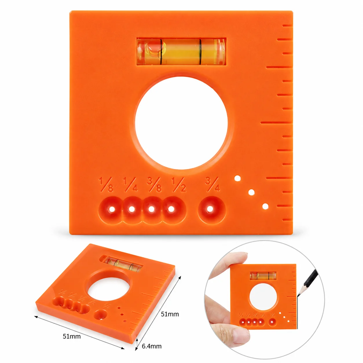 6-in-1 Multifunctional Marking Ruler Precision Measuring Tool with Level Scriber Parallel Lines Nails Screws Hole Positioning
6-in-1 Multifunctional Marking Ruler Precision Measuring Tool with Level Scriber Parallel Lines Nails Screws Hole Positioning