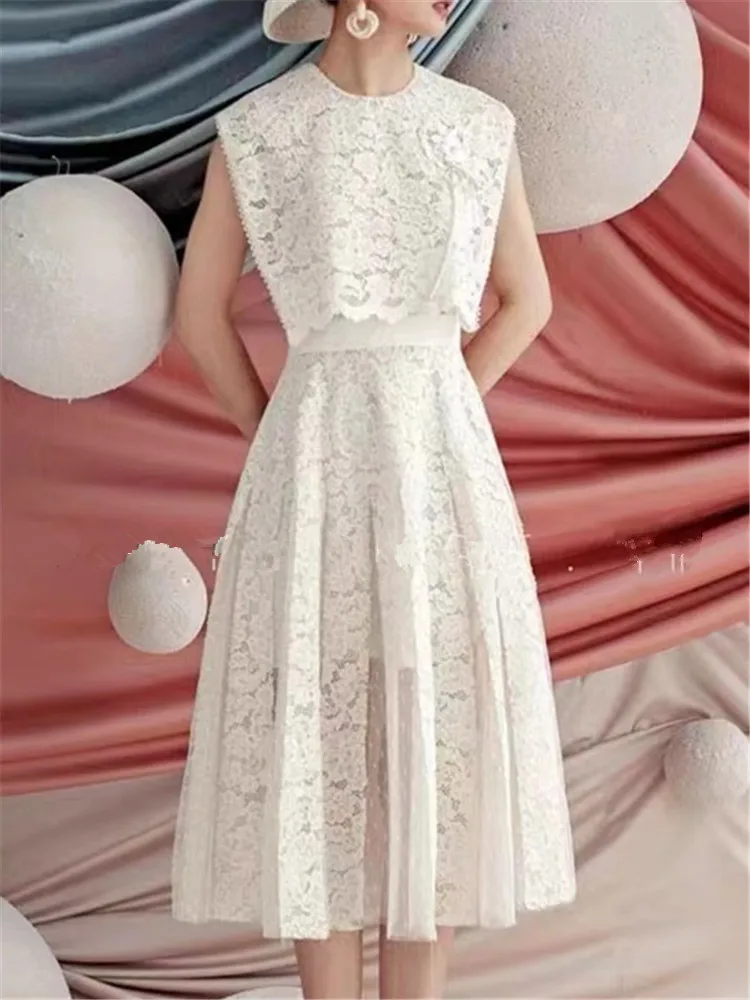 Backless Runway 2022 Beach Dresses for Women Chic Lace Dress Sundress Party Sleeveless Boho Summer Loose Embroidery Woman Sexy
Backless Runway 2022 Beach Dresses for Women Chic Lace Dress Sundress Party Sleeveless Boho Summer Loose Embroidery Woman Sexy