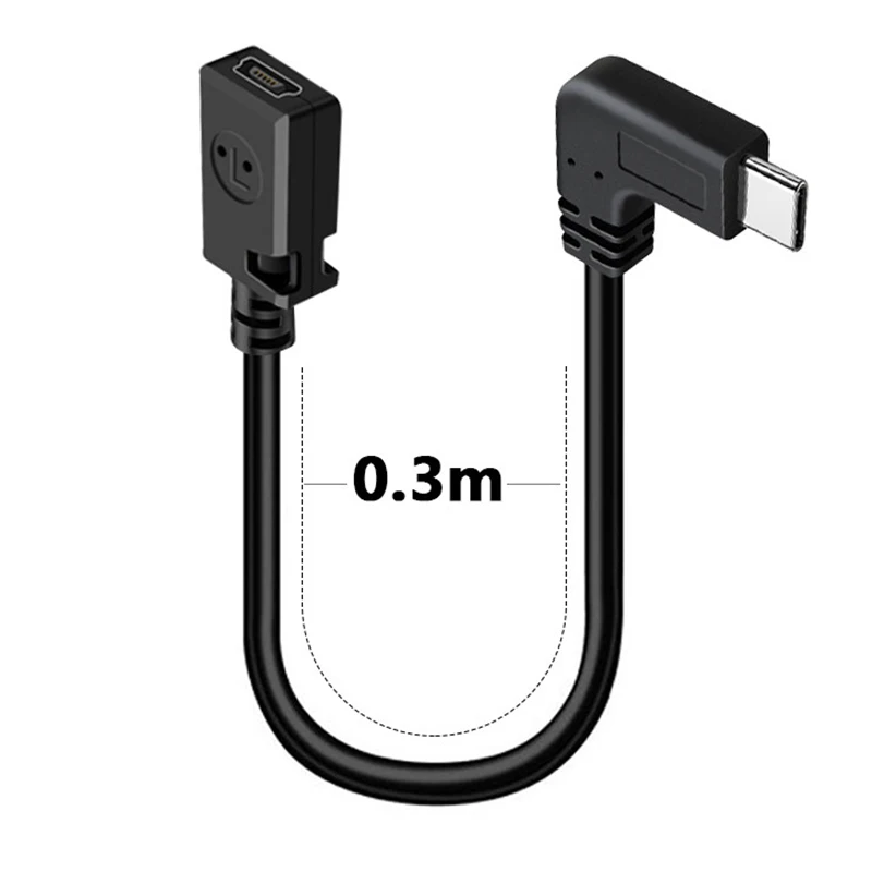 Mini USB to USB C Cable 90 Degree Right Angled Type C Male to Mini 5-Pin B USB Female Converter Cord for Digital Camera and more
Mini USB to USB C Cable 90 Degree Right Angled Type C Male to Mini 5-Pin B USB Female Converter Cord for Digital Camera and more