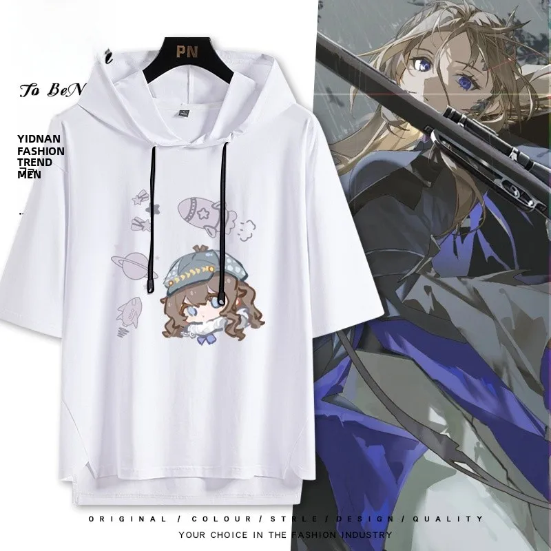 Свободная футболка с капюшоном для лета, повседневная, из смесового хлопка и полиэстера, с принтом аниме/мультфильмов
Свободная футболка с капюшоном для лета, повседневная, из смесового хлопка и полиэстера, с принтом аниме/мультфильмов
