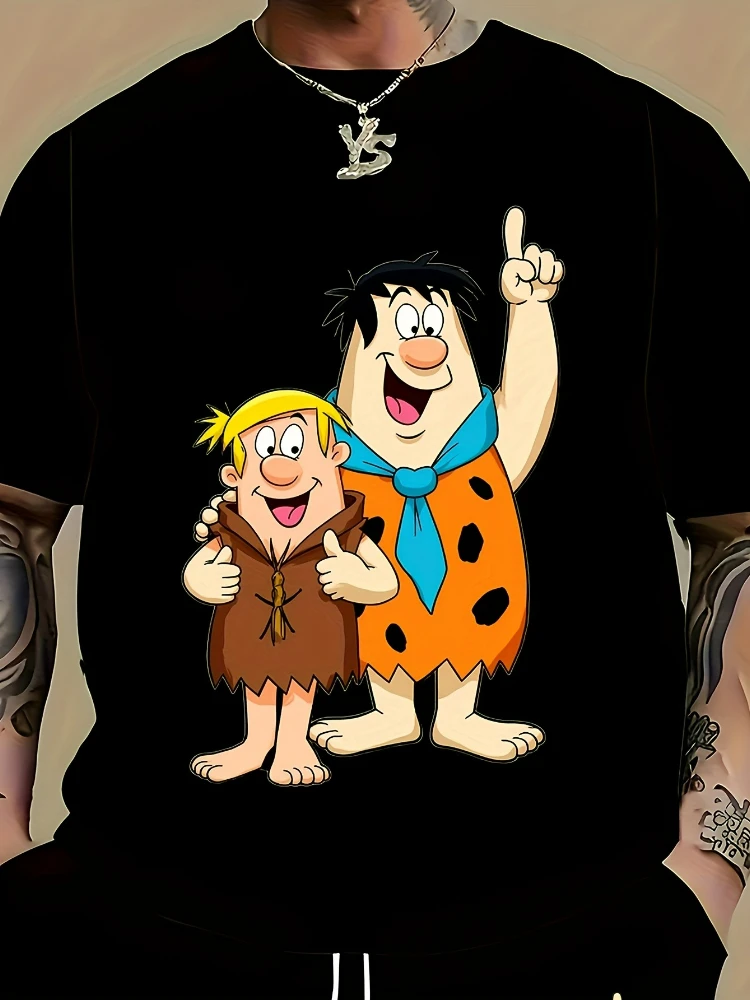 Men's 100% cotton casual short-sleeved T-shirt with cartoon print and round neck summer T-shirt. Daily and work.
Men's 100% cotton casual short-sleeved T-shirt with cartoon print and round neck summer T-shirt. Daily and work.