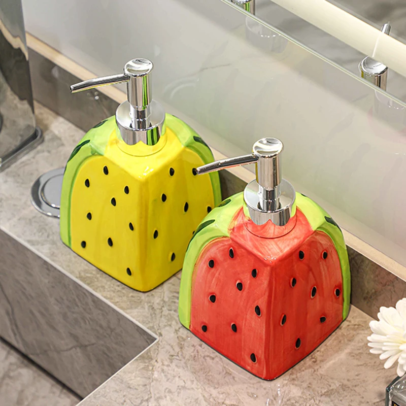 ceramic Soap Liquid Dispenser watermelon lotion bottle bathroom shower gel hand sanitizer bottles press sub bottle bathroom
ceramic Soap Liquid Dispenser watermelon lotion bottle bathroom shower gel hand sanitizer bottles press sub bottle bathroom