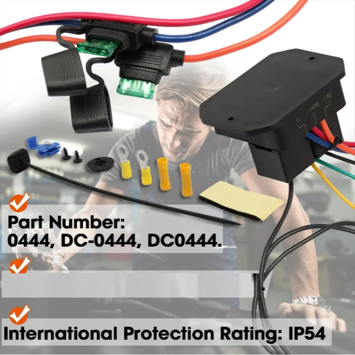 12V Digital Radiator Fans Controller Swith 0444 Adjustable Temperature Range Digital Electric Thermatic Fan Switch Kit