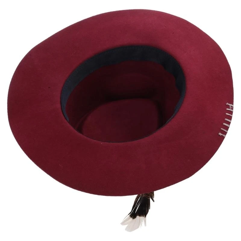 652F Wool Homburg Fedoras Hat Exotic Belt Distressed Victorian Age Wool Top Hat Classical Porkpie Hat for Boy Men Adults Wool
652F Wool Homburg Fedoras Hat Exotic Belt Distressed Victorian Age Wool Top Hat Classical Porkpie Hat for Boy Men Adults Wool