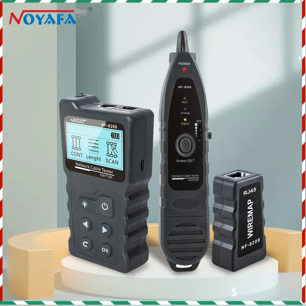 NOYAFA Network line finder NF-8209 patrol line detector multifunctional line measuring instrument POE anti-interference
NOYAFA Network line finder NF-8209 patrol line detector multifunctional line measuring instrument POE anti-interference