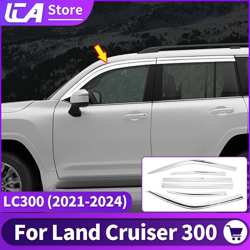 Для 2021 2022 2023 2024 Toyota Land Cruiser 300 полностью хромированный автомобильный дефлектор бокового окна Lc300 FJ300 внешние модернизированные аксессуары
Для 2021 2022 2023 2024 Toyota Land Cruiser 300 полностью хромированный автомобильный дефлектор бокового окна Lc300 FJ300 внешние модернизированные аксессуары