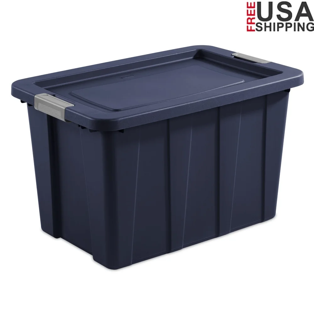 30 Gallon Durable Plastic Storage Tote with Latching Lid Stackable Heavy Duty Garage Attic Camping Supplies
30 Gallon Durable Plastic Storage Tote with Latching Lid Stackable Heavy Duty Garage Attic Camping Supplies