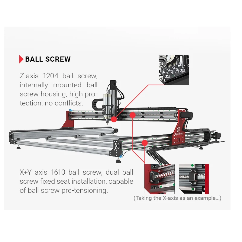 BulkMan3D OXMAN 4-Axis CNC Router Machine Kit SFU1610 Ball Screw Dual Linear Rails Engraver for Wood Metal Acrylic Cutting DIY
BulkMan3D OXMAN 4-Axis CNC Router Machine Kit SFU1610 Ball Screw Dual Linear Rails Engraver for Wood Metal Acrylic Cutting DIY