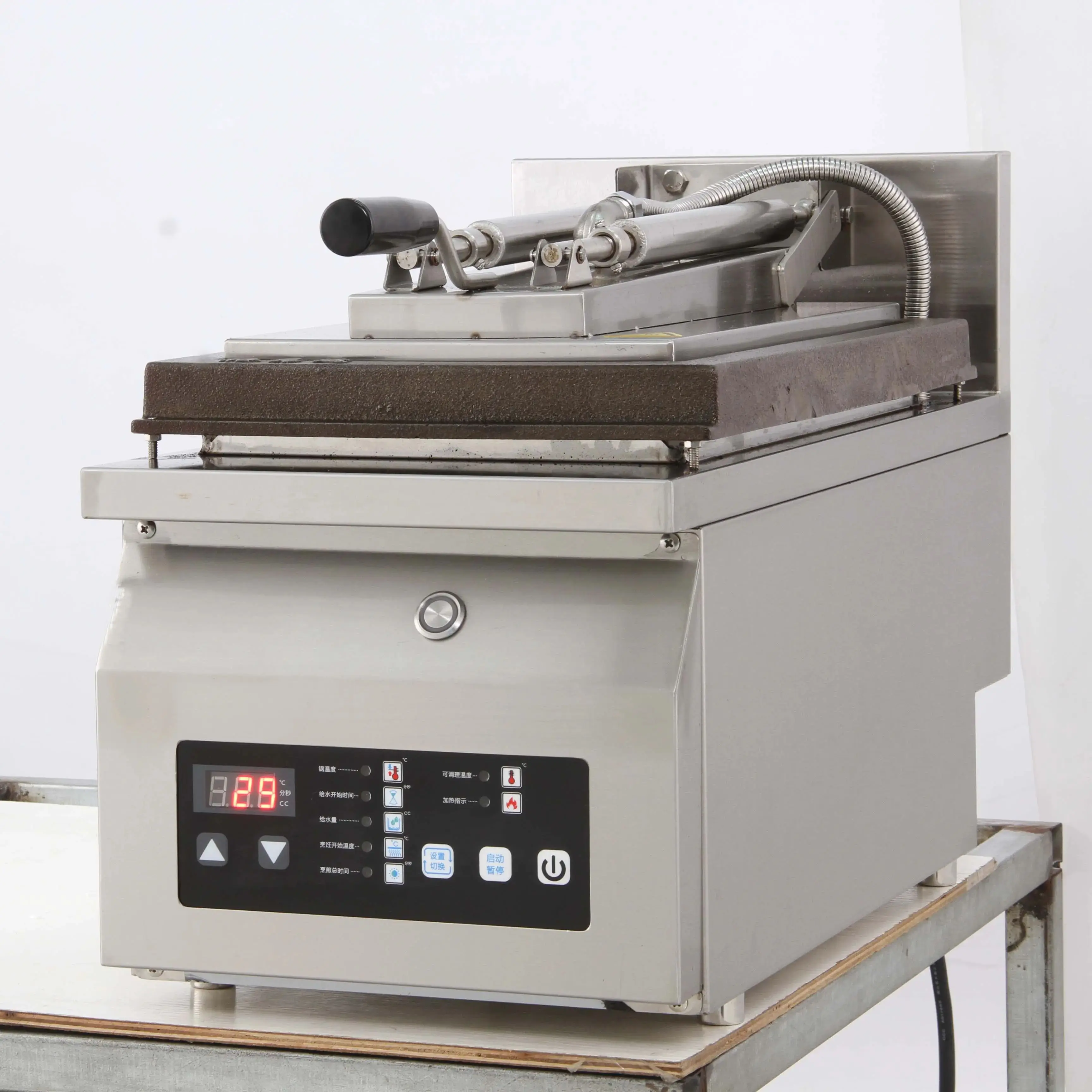 Commercial electric 110V &220V automatic gyoza dumpling Ravioli Samosa cooker grill machine with auto water supplying funtction
Commercial electric 110V &220V automatic gyoza dumpling Ravioli Samosa cooker grill machine with auto water supplying funtction