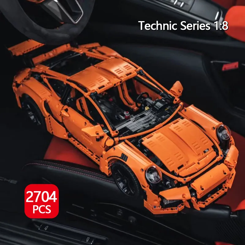 MOC bricks compatible with the 911 GT3 RS, a technical sports car (model), toys for boys, a model set for adults, a gift..
MOC bricks compatible with the 911 GT3 RS, a technical sports car (model), toys for boys, a model set for adults, a gift..