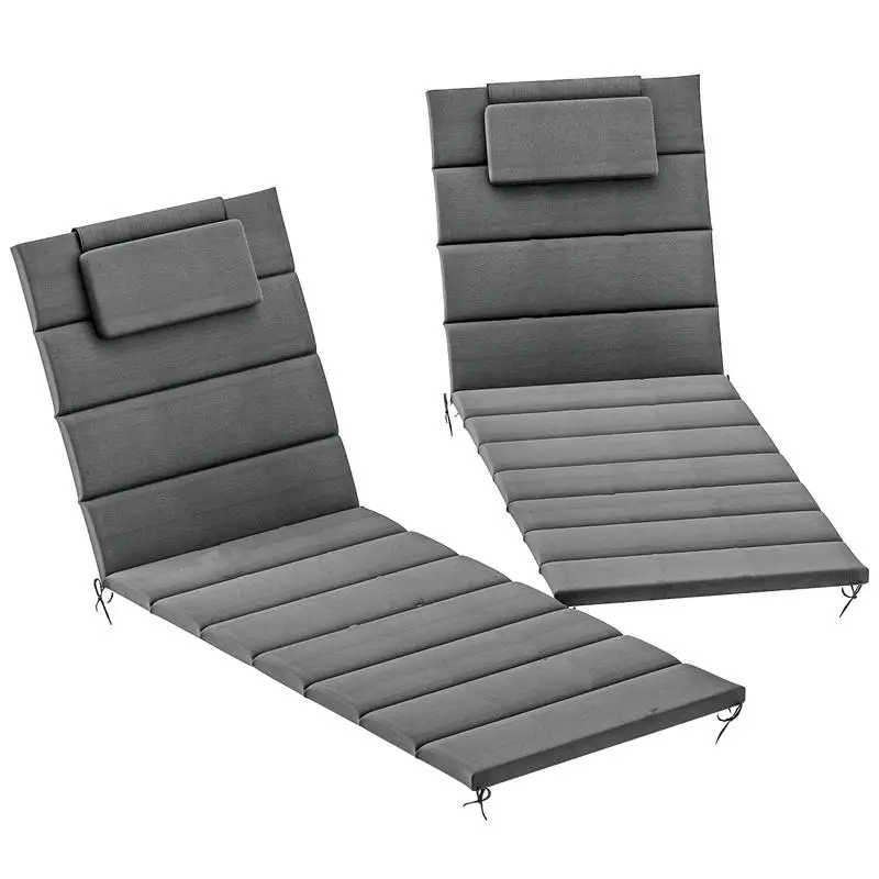 2 folding recliner set, measuring 203x66x3 cm, with headrest and back straps, grey
2 folding recliner set, measuring 203x66x3 cm, with headrest and back straps, grey