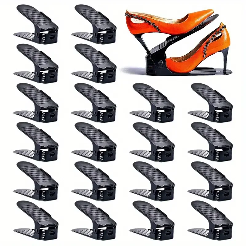 20pcs Shoe Slots Organizer, Thickened Double Storage Layer Closet Organization Stacker Easy No Assembly Required Rack Space Save
20pcs Shoe Slots Organizer, Thickened Double Storage Layer Closet Organization Stacker Easy No Assembly Required Rack Space Save