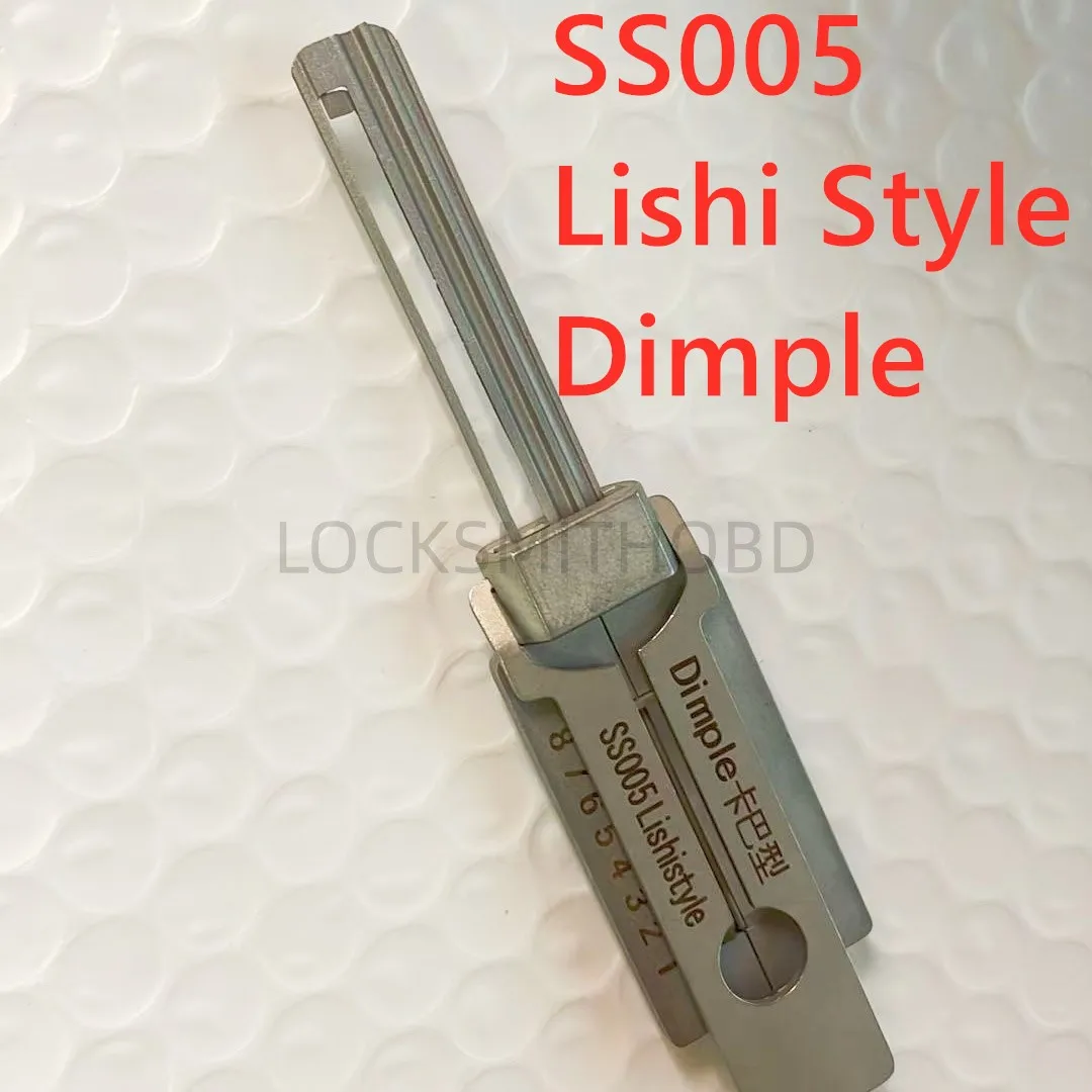 1PCS Lishi Style SS005 Dimple 2in1 Pick For D Locksmith Tools Decoder For Locksmither beginner To Open Repair Dimple Locks