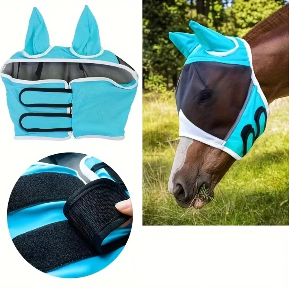 Durable Professional Horse Fly Mask Breathable Adjustable Anti-Flyworms Mask Comfortable Mesh Horse Face Cover Outdoor Use
Durable Professional Horse Fly Mask Breathable Adjustable Anti-Flyworms Mask Comfortable Mesh Horse Face Cover Outdoor Use