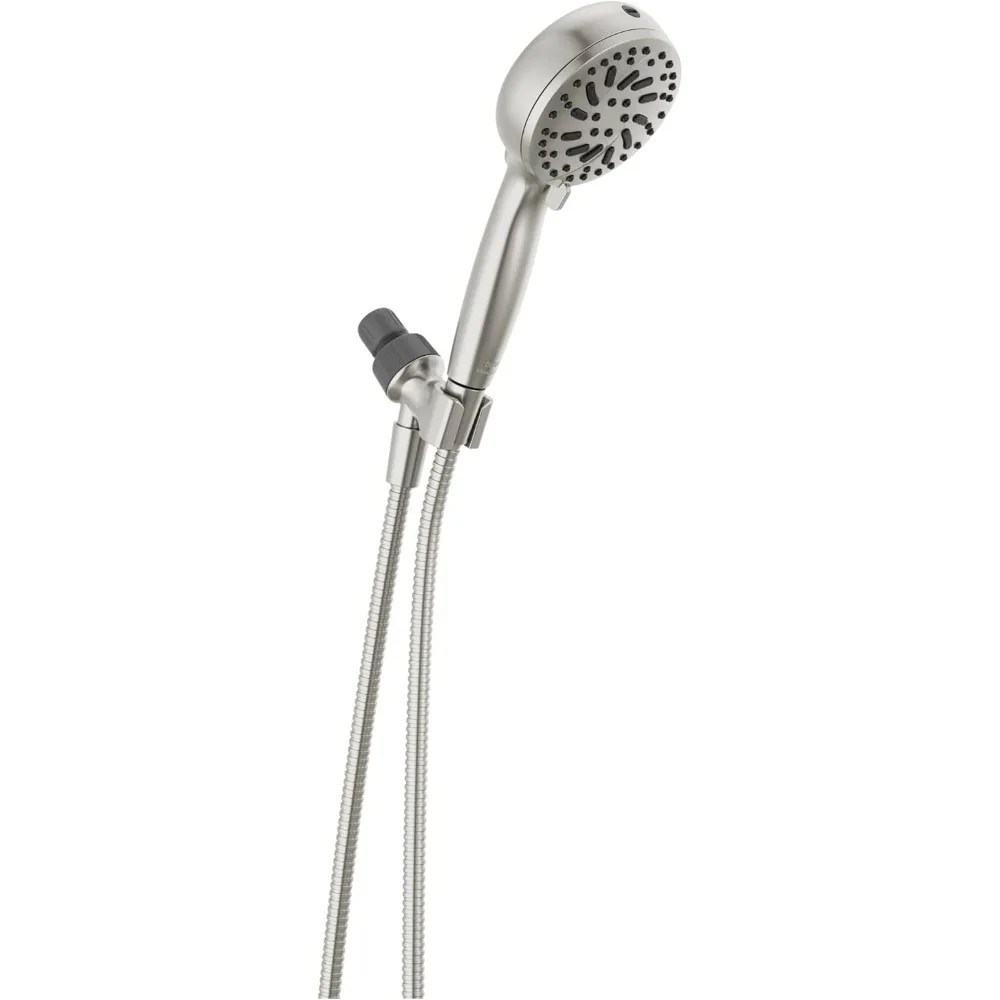 High Pressure Handheld Shower Head Six Spray Settings Spot Resistant Brushed Nickel Finish
High Pressure Handheld Shower Head Six Spray Settings Spot Resistant Brushed Nickel Finish