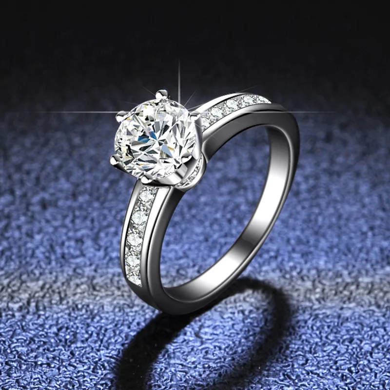 S925Sterling Silver Plated18KGold Moissanite Six-Prong Women's Ring Fashion Jewelry Wedding Diamond Ring Customization
S925Sterling Silver Plated18KGold Moissanite Six-Prong Women's Ring Fashion Jewelry Wedding Diamond Ring Customization