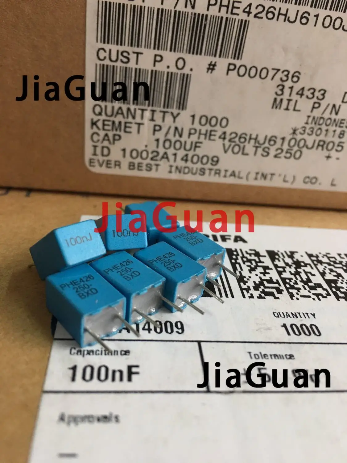 10PCS RIFA PHE426 0.1uF/250V 5% P5MM MKP 104/250V audio blue film Capacitor 426 100nF 250VDC 104 0.1UF
10PCS RIFA PHE426 0.1uF/250V 5% P5MM MKP 104/250V audio blue film Capacitor 426 100nF 250VDC 104 0.1UF