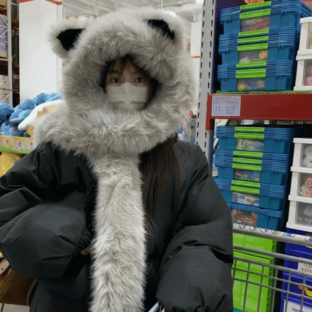 Neck Warmer Windproof Vixen Ear Beanie Hat Thicken Cold Resistant Fluffy Neck Warm Hat Faux Fur Soft Integrated Cap Scarf Daily
Neck Warmer Windproof Vixen Ear Beanie Hat Thicken Cold Resistant Fluffy Neck Warm Hat Faux Fur Soft Integrated Cap Scarf Daily