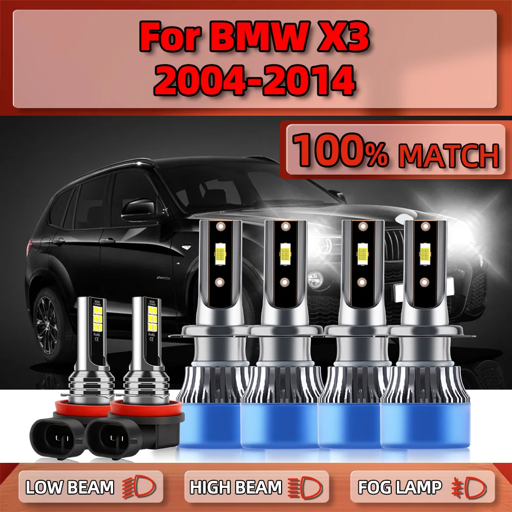 H7 LED Headlight Bulb 60000LM 360W Auto Headlamps 6000K White Fog Lights For BMW X3 2004-2007 2008 2009 2010 2011 2012 2013 2014
H7 LED Headlight Bulb 60000LM 360W Auto Headlamps 6000K White Fog Lights For BMW X3 2004-2007 2008 2009 2010 2011 2012 2013 2014