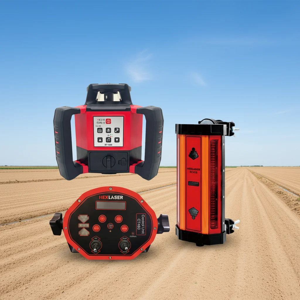 RT50H High Precision Laser Land Leveling Machine for Agriculture Rotary Laser Level with Optional Remote Control
RT50H High Precision Laser Land Leveling Machine for Agriculture Rotary Laser Level with Optional Remote Control