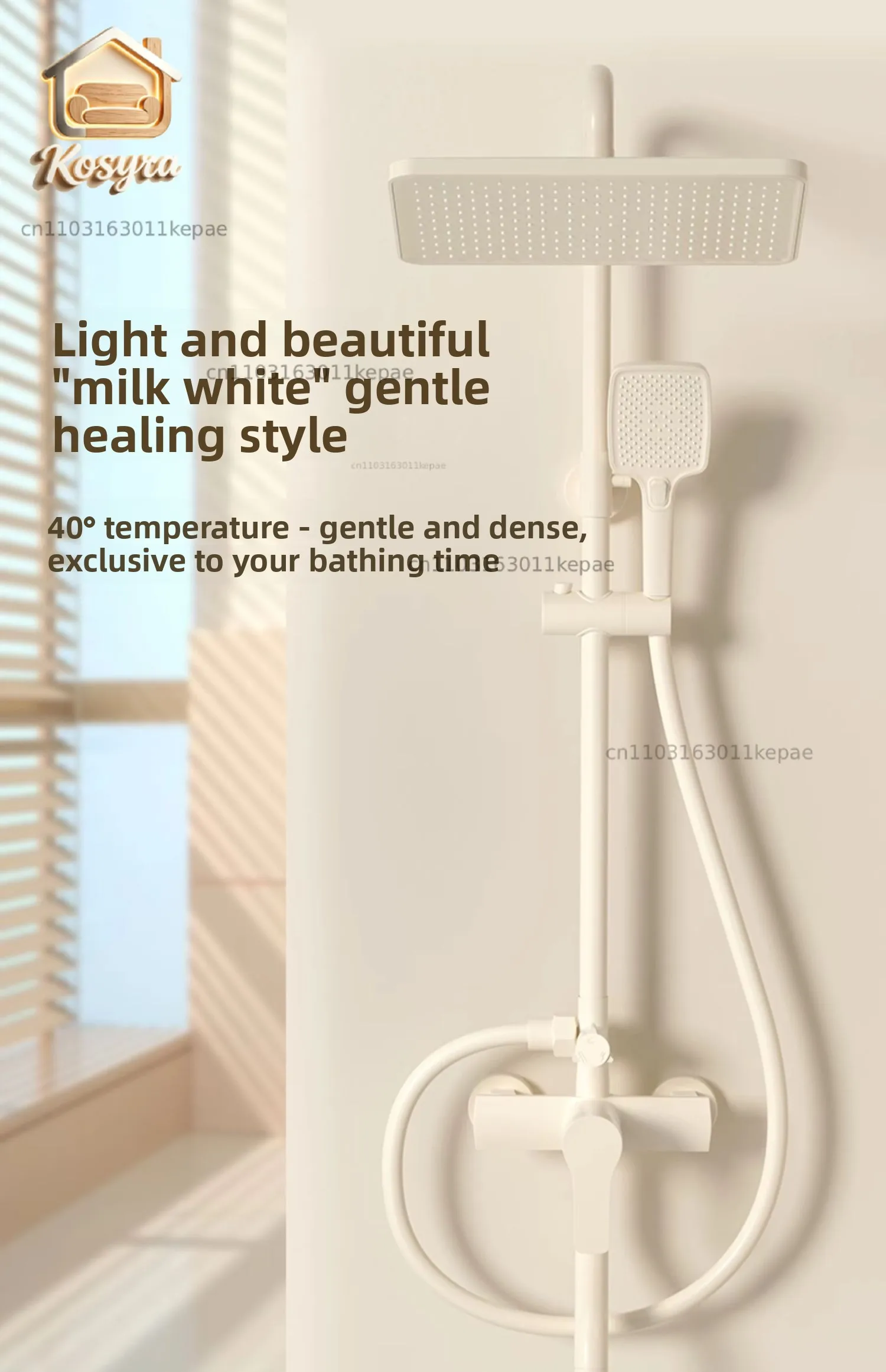 Cream wind pressurized shower shower set, household all-copper full set, top spray toilet, bathroom wash shower nozzle
Cream wind pressurized shower shower set, household all-copper full set, top spray toilet, bathroom wash shower nozzle