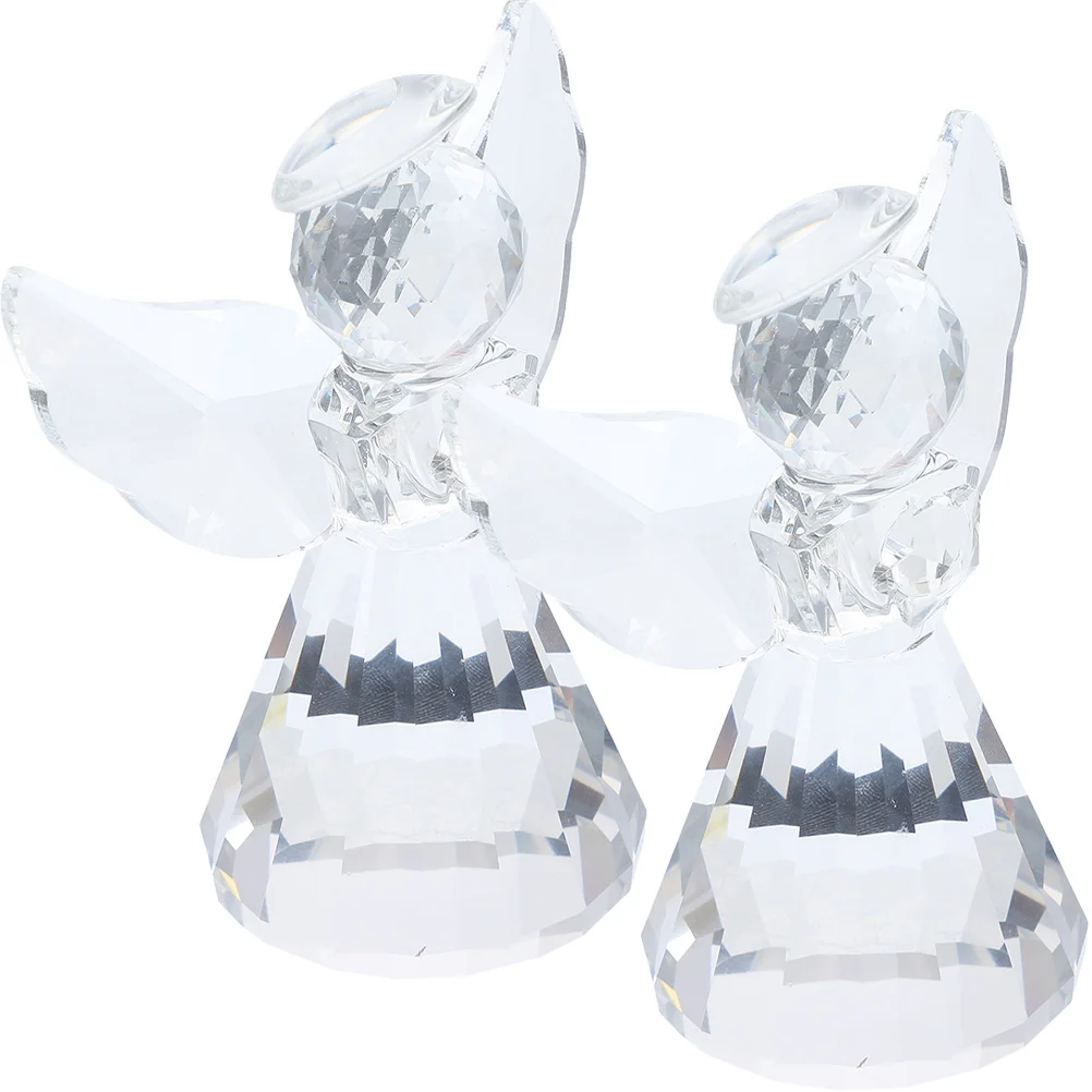 2 Pcs Sun Catchers for Figurine Angel Crystal Carved Angels Decorative Ornaments Transparent Cherub Statue Mini The Home 
2 Pcs Sun Catchers for Figurine Angel Crystal Carved Angels Decorative Ornaments Transparent Cherub Statue Mini The Home