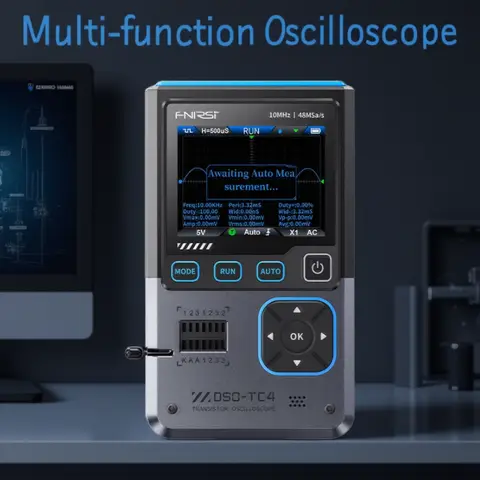 FNIRSI DSO-TC4 Oscilloscopio digitale 10 MHz 48 MS/s Transistor Diodo Zener Tester Misuratore di componenti elettronici 13 Segnali di uscita