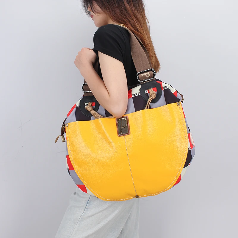 Genuine Leather Women Handbags Casual Lady Shoulder Crossbody Bag Cowhide Stitching Canvas 2023 Large Fashion Designer
Genuine Leather Women Handbags Casual Lady Shoulder Crossbody Bag Cowhide Stitching Canvas 2023 Large Fashion Designer