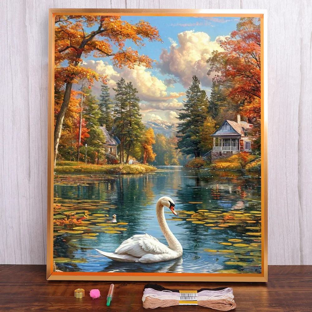 Swan Lake Printed 11CT Cross-Stitch Complete Kit Embroidery Needlework Handiwork Hobby Craft For Adults Wholesale Promotions
Swan Lake Printed 11CT Cross-Stitch Complete Kit Embroidery Needlework Handiwork Hobby Craft For Adults Wholesale Promotions
