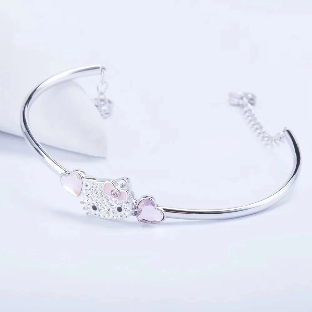 Kawaii Katie Cat Bracelet Sanrio Cat Pink Crystal Love Bracelet Girl Luxury Jewelry Accessories Children's Festival Gift
Kawaii Katie Cat Bracelet Sanrio Cat Pink Crystal Love Bracelet Girl Luxury Jewelry Accessories Children's Festival Gift