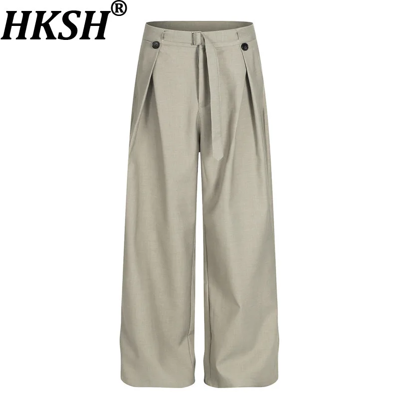 HKSH весна осень новый мужской модный элегантный модный плиссированный дизайн свободные широкие брюки повседневные универсальные прямые костюмные брюки Ins HK13485
HKSH весна осень новый мужской модный элегантный модный плиссированный дизайн свободные широкие брюки повседневные универсальные прямые костюмные брюки Ins HK13485