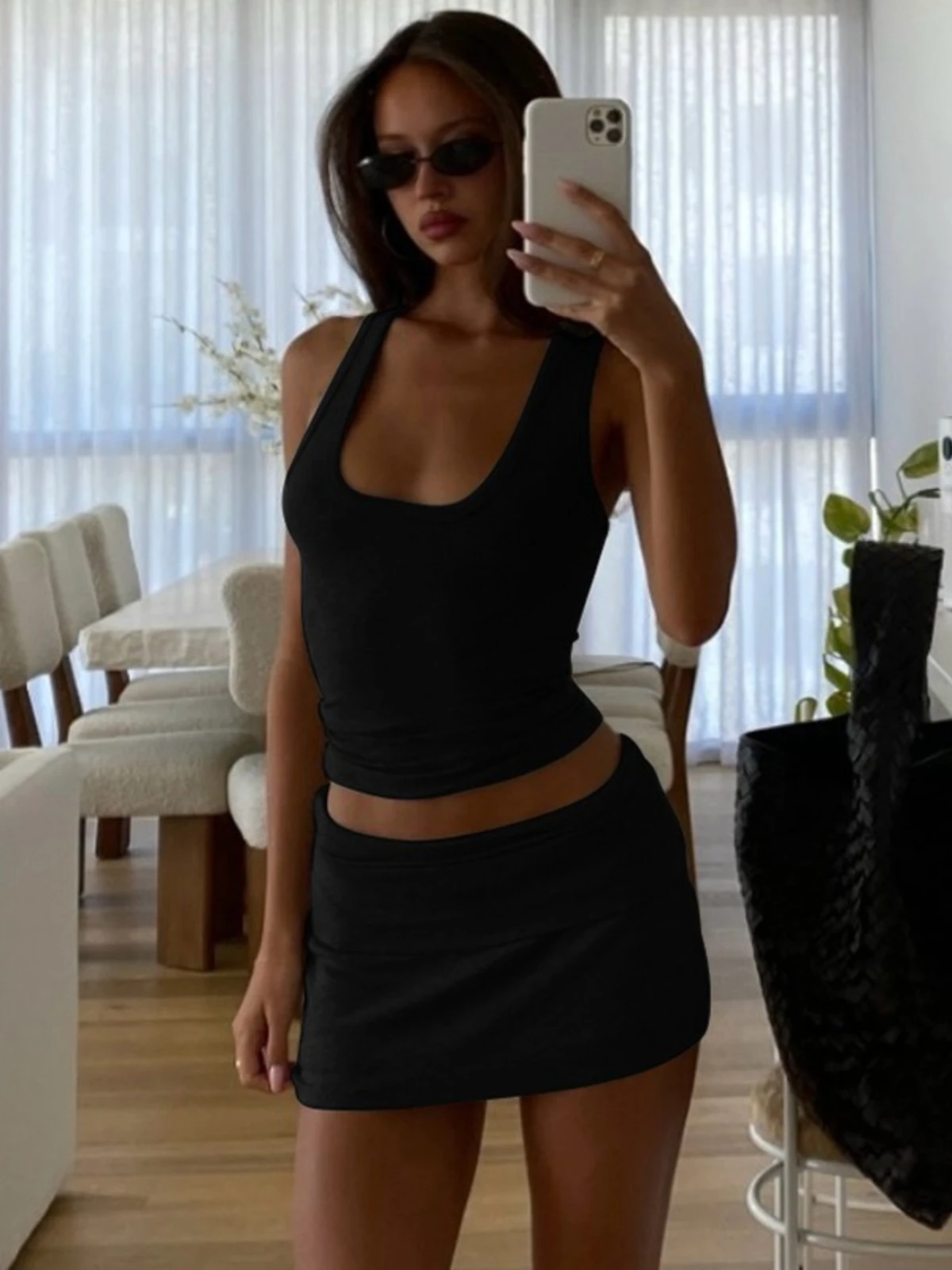 SsTss Women Solid Color Vest Top and Mini Bodycon Skirt Suits 2025 Summer Fashion Sleeveless O Neck Crop Top &Skirt 2 Pieces Set
SsTss Women Solid Color Vest Top and Mini Bodycon Skirt Suits 2025 Summer Fashion Sleeveless O Neck Crop Top &Skirt 2 Pieces Set