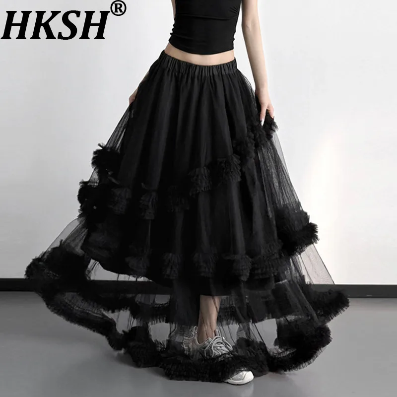 HKSH Women Skirt Pleated Mesh Patchwork A-line Slimming Elastic Waisted Versatile Dark Sweet Chic Tide Skirts New Summer HK21065
HKSH Women Skirt Pleated Mesh Patchwork A-line Slimming Elastic Waisted Versatile Dark Sweet Chic Tide Skirts New Summer HK21065
