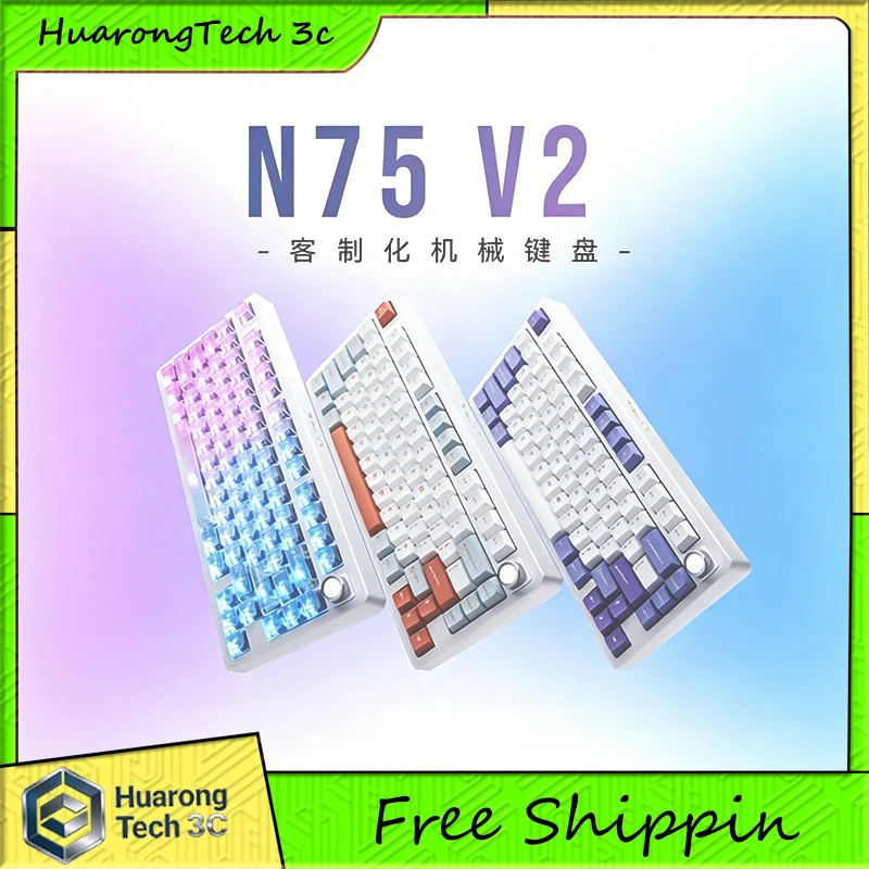 VGN N75 V2 Custom Mechanical Keyboard Gasket Structure Tri Mode Wireless Bluetooth 75 Percent Layout For Esports Gaming Office
VGN N75 V2 Custom Mechanical Keyboard Gasket Structure Tri Mode Wireless Bluetooth 75 Percent Layout For Esports Gaming Office