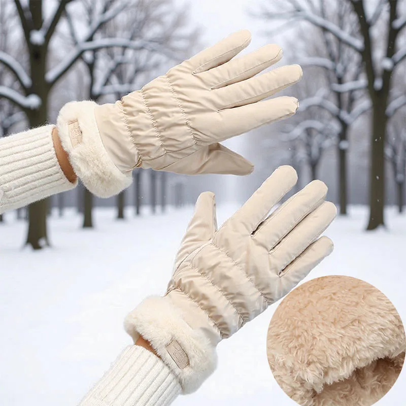 Зимние женские перчатки для езды на велосипеде, водонепроницаемые, с сенсорным экраном, теплые, морозостойкие перчатки для студенток, толстые бархатные ветрозащитные варежки
Зимние женские перчатки для езды на велосипеде, водонепроницаемые, с сенсорным экраном, теплые, морозостойкие перчатки для студенток, толстые бархатные ветрозащитные варежки