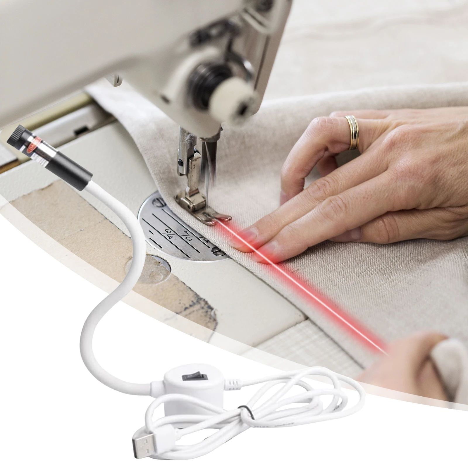 Line Red Positioning Light with Adjustable Dot/Straight Line/Crosshair Light Hands-Free Precision for Straight Stitching
Line Red Positioning Light with Adjustable Dot/Straight Line/Crosshair Light Hands-Free Precision for Straight Stitching