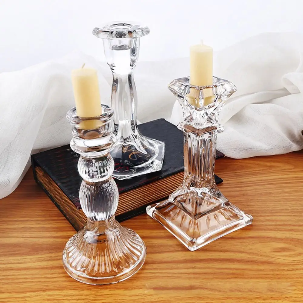 Vintage Glass Candle Holder Transparent Romantic Simple Candles Stand Thicken Non-slip Clear Glass Candlestick Table Centerpiece
Vintage Glass Candle Holder Transparent Romantic Simple Candles Stand Thicken Non-slip Clear Glass Candlestick Table Centerpiece