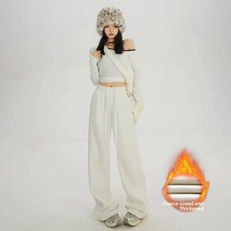 Белые широкие брюки для женщин, новогодние повседневные брюки из полиэстера и хлопка с высокой талией, женские брюки среднего возраста
Белые широкие брюки для женщин, новогодние повседневные брюки из полиэстера и хлопка с высокой талией, женские брюки среднего возраста