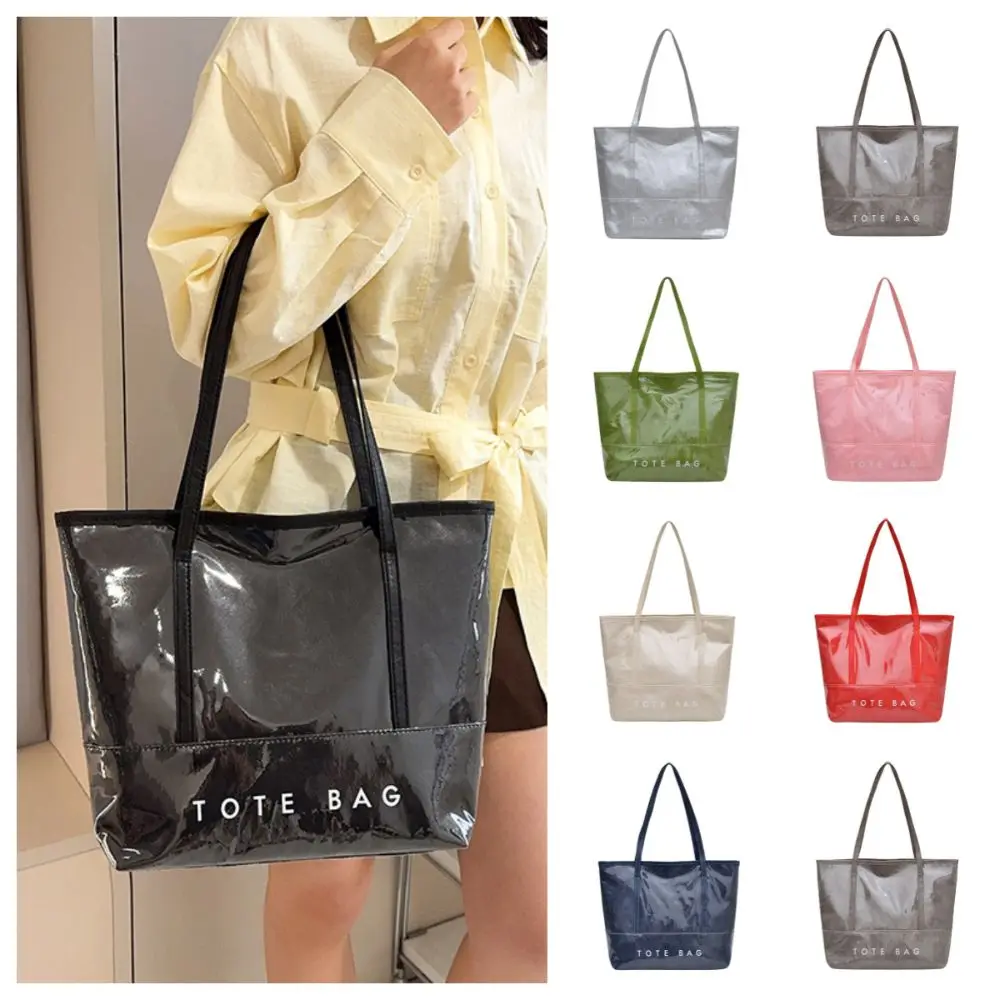 Waterproof PVC Tote Bag Multi Function Solid Color Transparent Jelly Bag Tote Pouch Large Capacity Letter Prints Handbags
Waterproof PVC Tote Bag Multi Function Solid Color Transparent Jelly Bag Tote Pouch Large Capacity Letter Prints Handbags