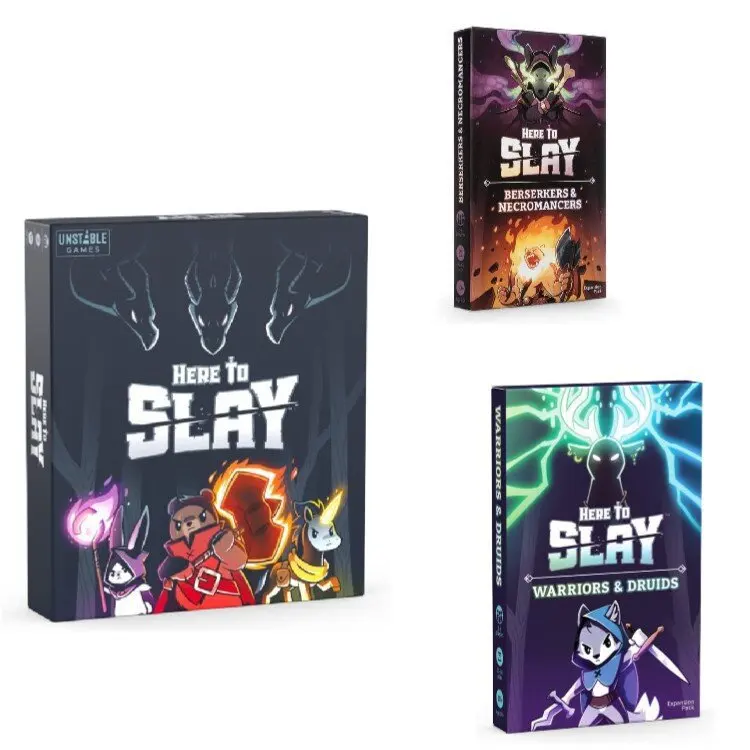 Here to Slay Board Game English Version Card Game Multiplayer Strategy Expansion Family Gathering Party Leisure Toy Gift
Here to Slay Board Game English Version Card Game Multiplayer Strategy Expansion Family Gathering Party Leisure Toy Gift