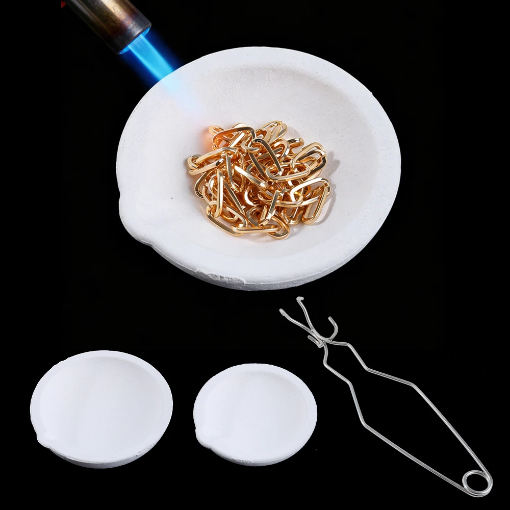 Small Melting Ceramic Crucible Bowl Dish Cup Set, Metal Melting Casting Kit, Melting Gold Silver Copper Whip Tongs Handle
Small Melting Ceramic Crucible Bowl Dish Cup Set, Metal Melting Casting Kit, Melting Gold Silver Copper Whip Tongs Handle