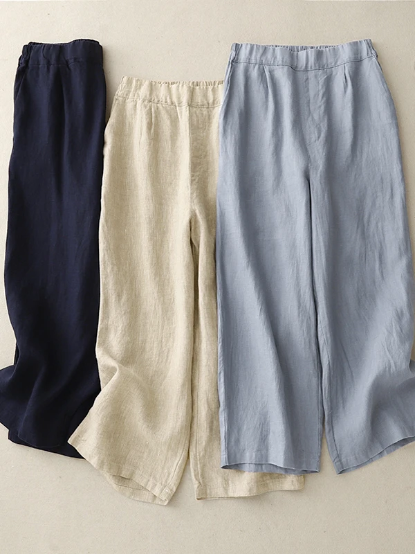Slimming Cotton Linen Wide Leg Pants Straight Cut Nine Point Women's Loose plus Size Elastic High Waist Versatile Eight Point...
Slimming Cotton Linen Wide Leg Pants Straight Cut Nine Point Women's Loose plus Size Elastic High Waist Versatile Eight Point...