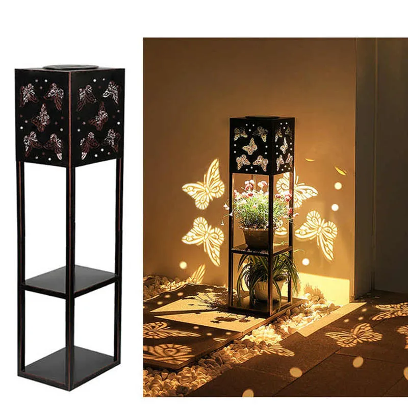 Solar Garden Butterfly Design Flower Pot Outdoor Metal Plant Stand Floor Standing Waterproof Decorative Shadow Light
Solar Garden Butterfly Design Flower Pot Outdoor Metal Plant Stand Floor Standing Waterproof Decorative Shadow Light