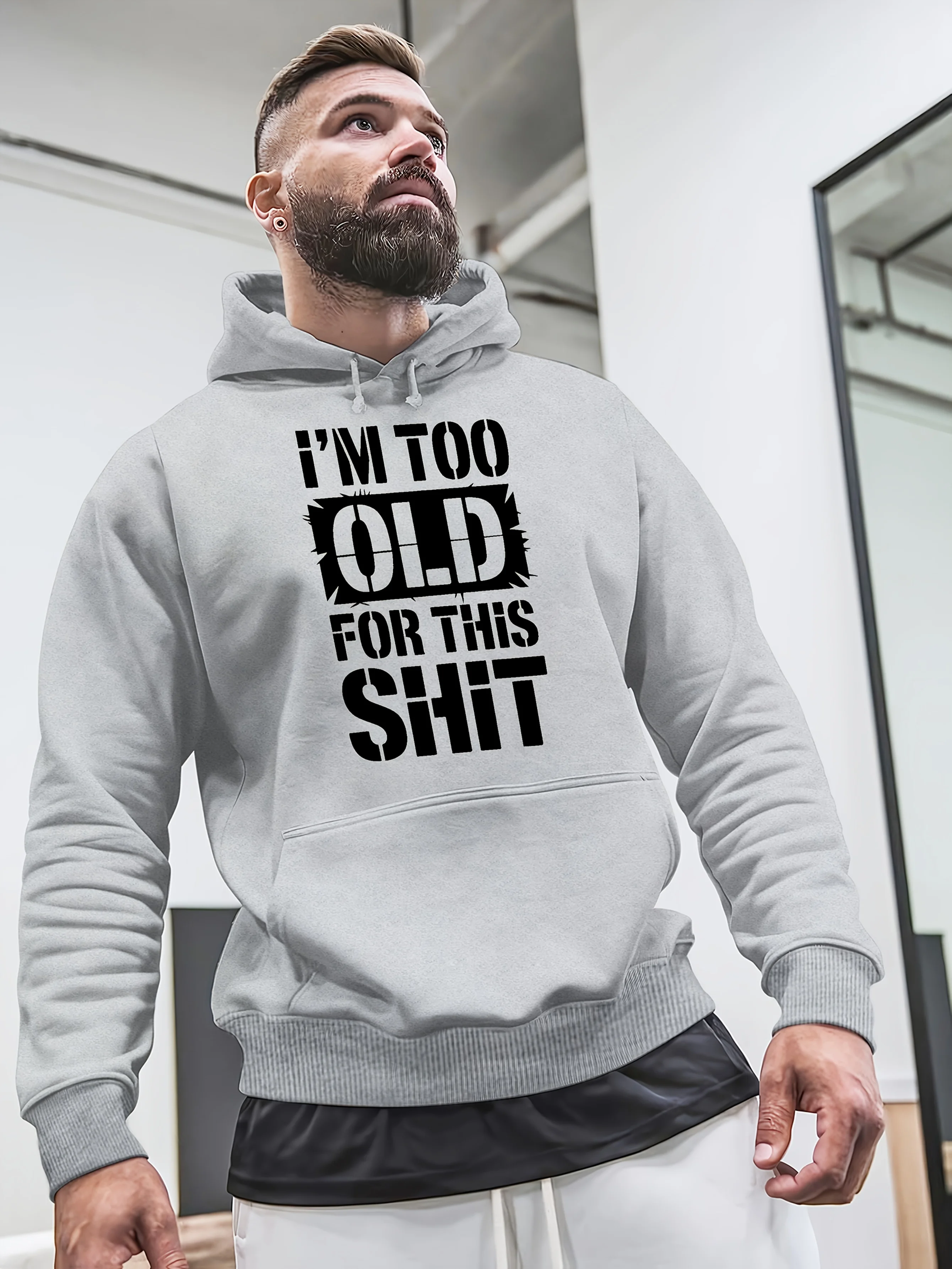 Мужская забавная толстовка с капюшоном «I'm too old for this kind of thing» - Ярко-желтая с черными буквами
Мужская забавная толстовка с капюшоном «I'm too old for this kind of thing» - Ярко-желтая с черными буквами